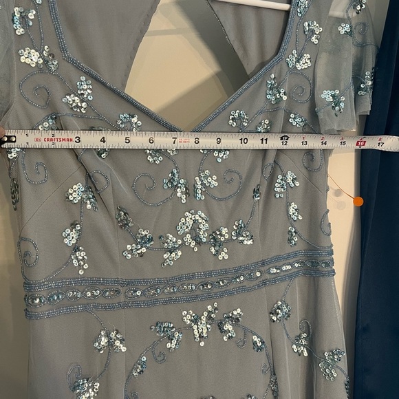 𝅺NWT Adrianna Papell Papell Studio Beaded Long Dress size 8 - Picture 5 of 7